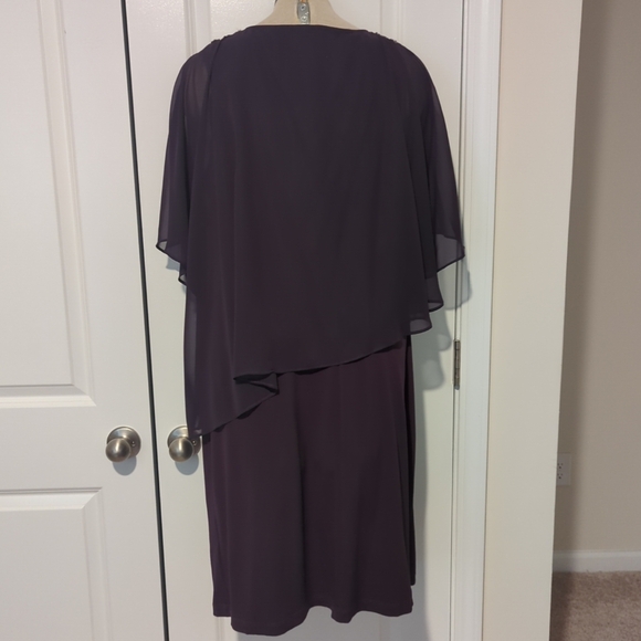 Karen Stevens Purple Formal Dress Slimming Sheer Overlay Size 18W-489 - Picture 4 of 9